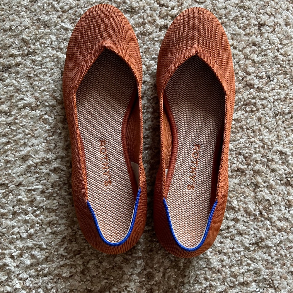 Rothy's Orange Flats & Loafers with Pointed Toe Design
